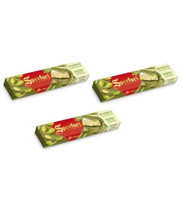 Sperlari 3 x Sperlari Torrone Tenero Mandorla e Pistacchio Sweet Nougat Almond and Pistachios Christmas Cake Traditional Italian 200g