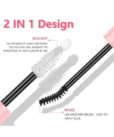 PURELEOR DIY Eyelash Extension Bond and Seal - Strong Hold Black Lash Adhesive - Gentle & Comfortable - All Day Wear - 5ml Bond + 5ml Seal - For Cluster Eyelash Wispies - Buy Online on GoSupps.com