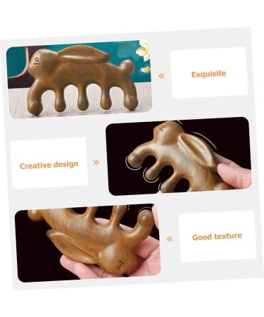 Beaupretty Green Sandalwood Massage Comb - 5-Stage Scalp Gua Sha & Scratching Tool for Ultimate Relaxation - Buy Online on GoSupps.com