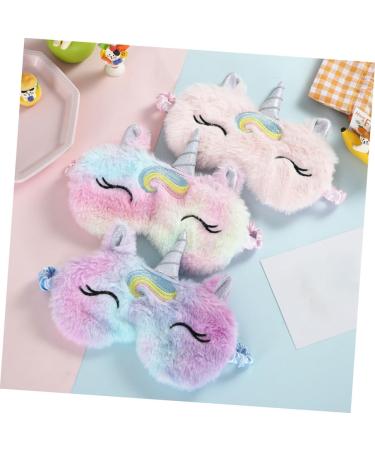 FRCOLOR Unicorn Eye Patch Sleeping Masks - Cute Cartoon Eye Masks for Kids | 3pcs Portable Plush Sleep Masks - Buy Online on GoSupps.com
