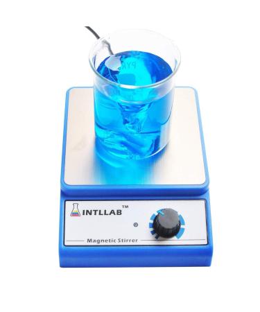 INTLLAB Magnetic Stirrer Stainless Steel Magnetic Mixer with stir bar (No Heating) Max Stirring Capacity: 3000ml