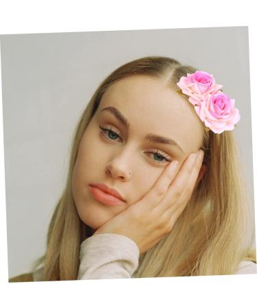 Housoutil 1pc Rose Hair Accessories Flower Girl Hair Accessories for Wedding Bridal Hair Accessories Macrame Garland Red Rose Flower Hair Comb Metal Trim Fork Comb Pink Bride Roses - Buy Online on GoSupps.com