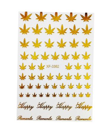 Fall Decor 12pcs Set nail decals botanical stickers DIY nail stickers Nail Tip Stickers sequins 3d nail polish