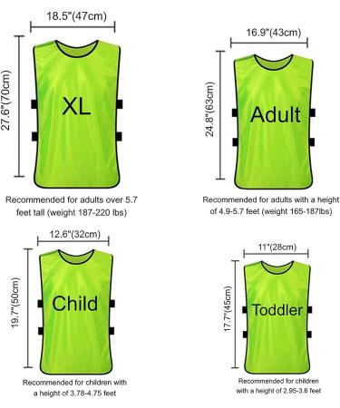 TOPTIE Numbered Training Vests Set (#13-24) - Pack of 12 Soccer Pinnies - Buy Online on GoSupps.com