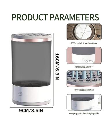 Buy Electric Makeup Brush Cleaner - Automatic Rotating Cleaner for All Brush Sizes | Perfect Gift for Girlfriend Wife or Mom - Black - Buy Online on GoSupps.com