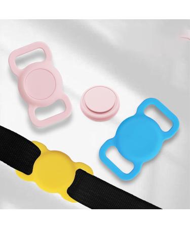 Premium Silicone AirTag Dog Collar Holder | Anti-Lost GPS Tracker Accessory for Pets | Ideal for Cats and Dogs - White/Opulent Garden - Buy Online on GoSupps.com