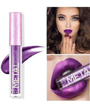 Allbesta Lipgloss Waterproof Lipstick Long Lasting Metallic Shimmer Glitter Lipstick - Buy Online on GoSupps.com