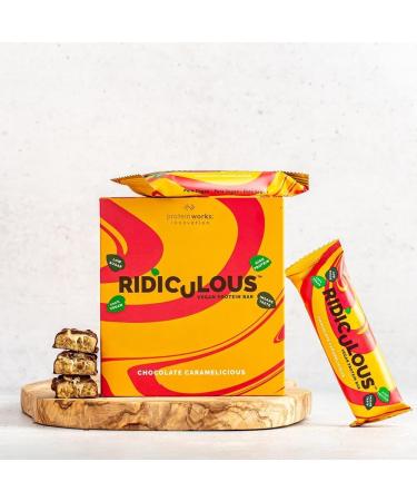 Protein Works Ridiculous Vegan Protein Bar | Award-Winning | High Protein Chocolate Caramelicious Bar | 100% Plant-Based & Palm Oil Free | 1 Count - Buy Online on GoSupps.com