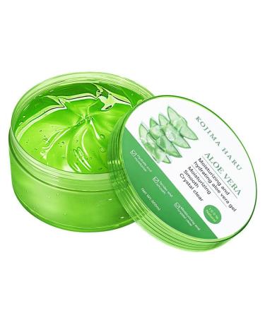 KOJIMA HARU Natural Aloe Vera Gel -Organic Moisturizing Cream Soothing and Hydrating Sunburn and Scar Repair Care for Face Body Hair NON GREASSY 300ML