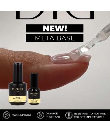 Didier Lab - Premium Meta Gel Nail Polish Base Coat 5ml - Extra Strong Nail Strengthener For Damaged Nails - Gel Base Coat - Nail Varnish - Gel Polish - Clear Nail Polish - LED UV Gel Nail Polish Meta 5 ml 5.00 ml (Pack of 1) - Buy Online on GoSupps.com