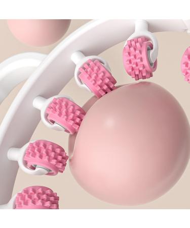 AONYAYBM Round Pink Massage Scooter for Legs | Portable Multi-Purpose Muscle Roller | Innovative Leg Massage Device for Sports & Relief - Buy Online on GoSupps.com