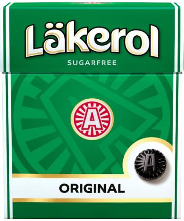 24 Boxes x 25g of L kerol (Lakerol) Original - Swedish Liquorice Menthol Sugar Free Stevia Pastilles Lozenges Drops Dragees Candies Sweets