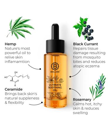 BRILLARE Ultimate Soothing Oil 30 ML - All-Natural Body Oil with Rosemary | Chemical-Free Skincare for All Skin Types - Buy Online on GoSupps.com