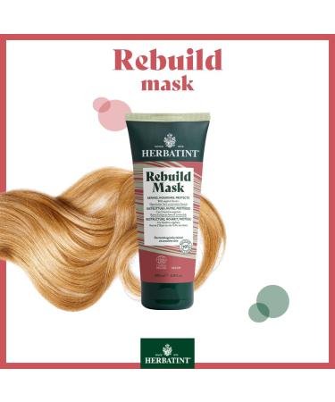 Herbatint Rebuild Mask Organic Repair Mask - 200ml | Nourishes Repairs and Protects Damaged or Stressed Hair | Exclusive Formula with Vegetable Keratin | 99% Natural Ingredients Vegan - Buy Online on GoSupps.com