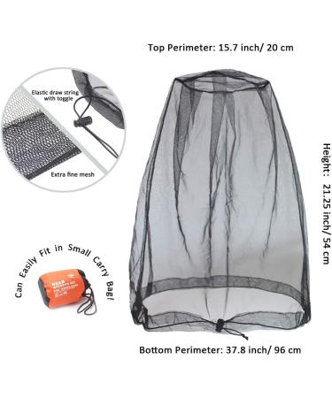 Cinvo Head Net Mesh Bug Net Face Netting - Black - Buy Online on GoSupps.com