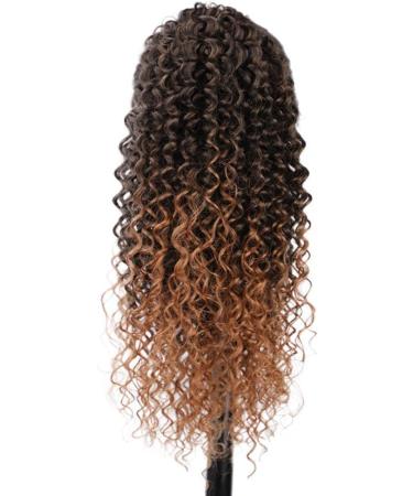 ColorfulPanda Afro Kinky Curly Drawstring Ponytail Ombre Brown - Synthetic Hair Extension for Black Women - Buy Online on GoSupps.com