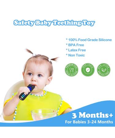 RC Teether - Silicone Baby Teething Toy for Babies 3-18 Months | TV Remote Control Shape | BPA-Free & Freezer Safe | Sensory Toy for Boys and Girls - Roku Black - Buy Online on GoSupps.com
