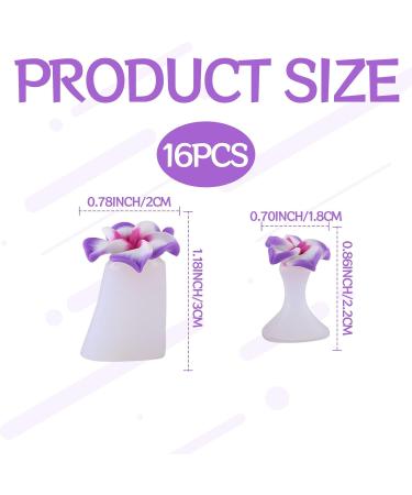 16Pcs Silicone Flower Toe Separators - Nail Varnish Guards & Pedicure Tool - Buy Online on GoSupps.com