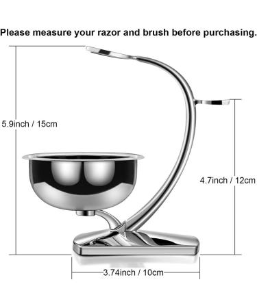 GRUTTI Premium Shaving Brush Set - Luxury Razor & Brush Stand, Soap Bowl, Badger Hair Shaving Brush Gift Set for Men - Crescent Moon Black - Buy Online on GoSupps.com