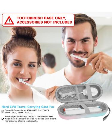 LOPHE Electric Toothbrush Travel Case Dustproof Toothbrush Storage Holder Portable Toothbrush Protective Cover Bag Electric Toothbrush Case Container for Business Camping Travel (Green Pink) - Buy Online on GoSupps.com