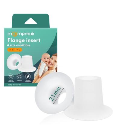MompMuir 21mm Flange Inserts Compatible with S9 S12 Pro S10 Spectra S1/S2 Freemie Pump in Style Harmony Swing Symphony Lactina Sonata Freestyle PersonalFit Flex Breast Shields Reduce 24mm Tunnel to 21mm