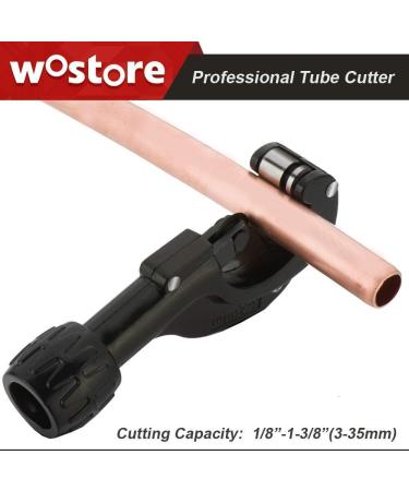 Wostore Tubing Cutter Pipe Cutting Copper Plastic Aluminum Brass and Stainless Steel 1/8"-1-5/8" (3-35mm) Tube Cutter - Buy Online on GoSupps.com