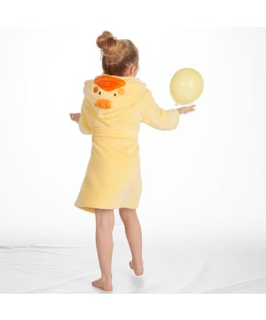 Bamu Baby Town Unisex Bathrobe for Boys & Girls - Soft Plush Fleece with Hood Sizes 6-24 Months & 2-6 Years Duck Yellow for 18-24 Months - Buy Online on GoSupps.com
