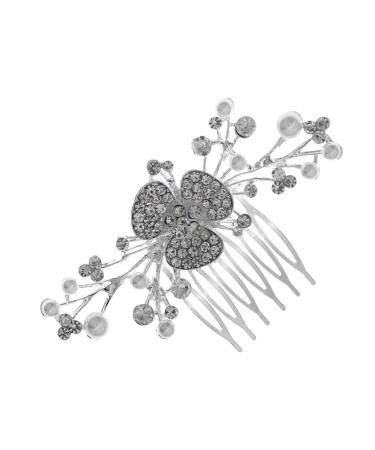 Ipetboom Wedding Hair Comb hair combs for women accessories hair accessories headgear wedding bride pearl hair alloy rhinestone hair comb rhinestones womens hair accessories