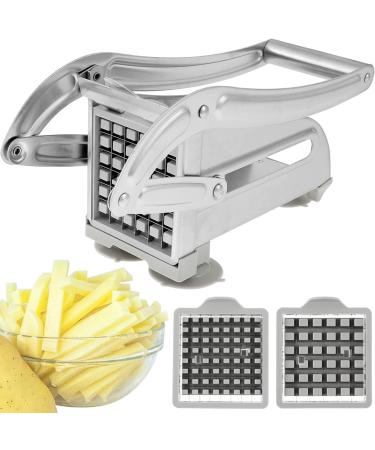 VO French Fry Cutter Stainless Steel Potato Chipper Fast Cutting Potato Chip Cutter with 36/46 Holes Blades Manual Food Slicer Dicer Multifunction Vegetable Fruit Chipper for Potato Onion QQIKUUF - Buy Online on GoSupps.com