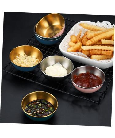 Zerodeko Mini Food Soy Sauce Dish 8 Pcs Seasoning Dish Soy Sauce Stainless Steel Container Multifunction Stainless Steel Bowl Sauce Bowls 8.3X8.3X2.8CMx4pcs Assorted Colorx4pcs - Buy Online on GoSupps.com