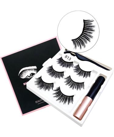 Magnetic Eyelashes And Eyeliner Kit 3 Pairs Reusable Magnetic Lashes With Eyeliner 3D Natural Look False Eyelashes Magnetic Eyelashes Natural Looking Lashes - Buy Online on GoSupps.com