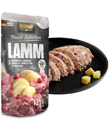 Belcando Finest Selection Lamb with Potatoes & Cranberries | Double Pack | 2 x 12 x 125 g | Wet Food for Sensitive or Picky Dogs | with Cold-Pressed Safflower Oil - Buy Online on GoSupps.com