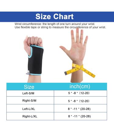 Adjustable Wrist Brace for Carpal Tunnel - Ergonomic Support for Arthritis Tendonitis & Injuries - Right/Left S/M Size - Buy Online on GoSupps.com