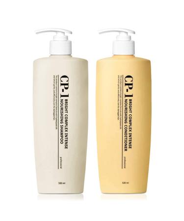 CP-1 Nourishing Shampoo + Conditioner 500ml SET Korean Beauty for Dry Damaged Hair with Premium Keratin  Protein  Spa Products
