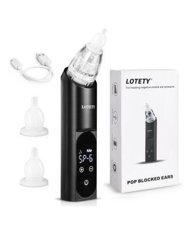 Eustachian Tube Unclogger - Ear Pressure Relief Device for Flying & Diving Unblock Eustachian Tube & Balancing Ear Pressure to Relieve Tinnitus and Earache - HY030 Black-1