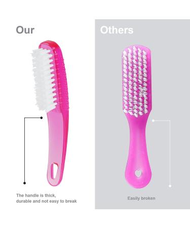 Raploy 3 Pcs Nail Brush Set for Fingernail and Toenail Cleaning - Curved Handle Grip, Pedicure Brushes for Men and Women - Buy Online on GoSupps.com