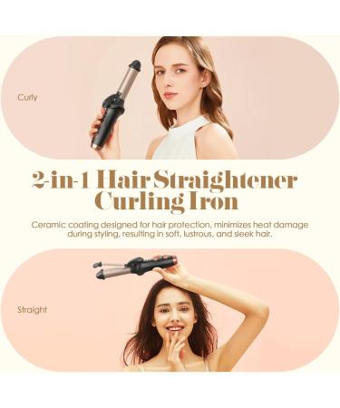 Bestauty Small Cordless Curling Iron 1 Inch - Mini 2 in 1 Hair Curler & Straightener Rechargeable Wireless Travel Tool for Short Hair (Black - Buy Online on GoSupps.com