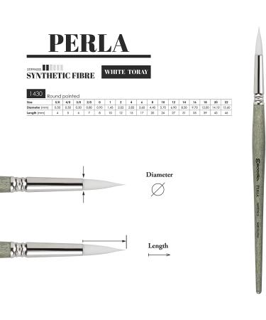 Escoda Perla 1430 Size 12 Synthetic White Filament Watercolor & Acrylic Paint Brush - Buy Online on GoSupps.com