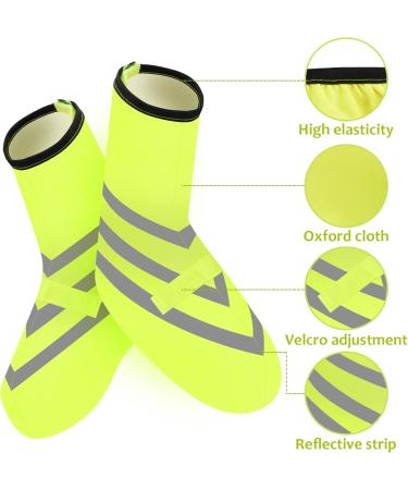NAAPESI Waterproof Overshoes for Bikes - Unisex Reflective Rain Protection Gaiters - XL Yellow Rain Shoe Overcovers for Men & Women - Buy Online on GoSupps.com