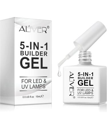 RSGRT Builder Gel for Nails 5 in 1 Gel Builder for Nails Strengthener UV/LED Nail Polish Gel for Nail Art Decoration Professional Manicure False Nail Builder Gel (Clear+Pink) - Buy Online on GoSupps.com