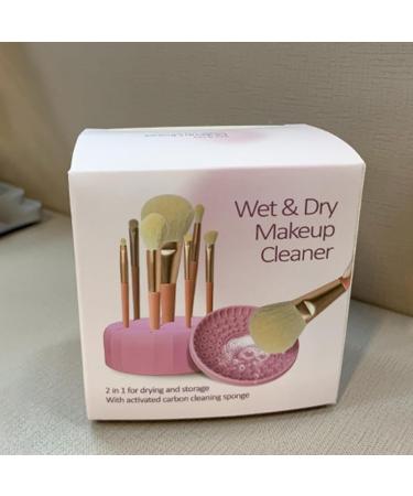 Wontool Makeup Brush Cleaning Mat | Silicone 4 in 1 Cleaning Bowl and Mat Portable Washing Tool Cosmetic Brush Cleaner for Easy Cleaning Pink - Buy Online on GoSupps.com