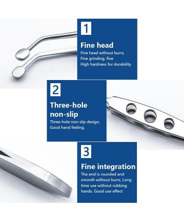 Dajidafu Stainless Steel Eyelid Precision Tweezers Eye Clogging Removal Cleaning Clamps Tools with Non-Slip Handle Personal Care Small Round Tip - Buy Online on GoSupps.com