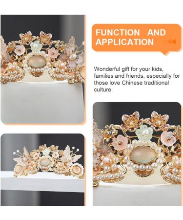 minkissy Retro Crystal Hair Clip Chinese Traditional Style Headdress Ancient Flower Butterflies Hairpin Prop for Women Girls - Buy Online on GoSupps.com