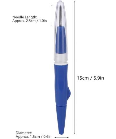 Portable Pen Style Wool Felting Needle Tool with 3 Needles - Blue | DIY Patchwork Craft Tool - Buy Online on GoSupps.com