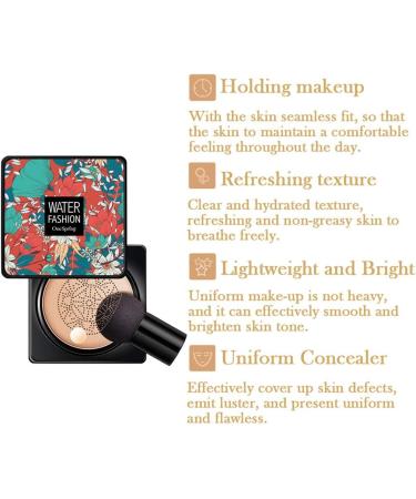 Dinglong 2021 New Mushroom Head Air Cushion CC Cream Moisturizing Concealer Makeup BB Cream (A: Natural) - Buy Online on GoSupps.com