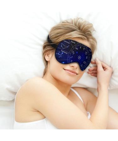 12 Zodiac Constellation Sleep Mask - Adjustable Blindfold for Men and Women - Buy Online on GoSupps.com