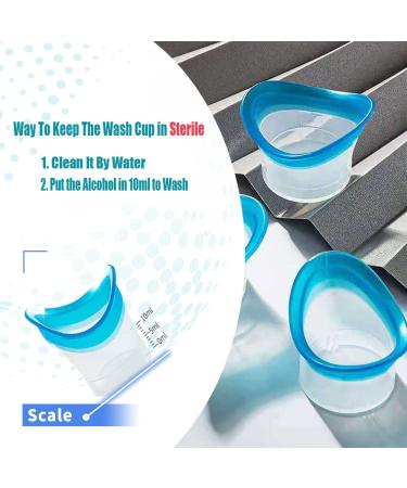Silicone Eye Wash Cup Kit - Effective Eye Cleaner for Eyelid Care and Relief from Dryness and Strain - Includes 2 Cups and Storage Container - Blue - Buy Online on GoSupps.com