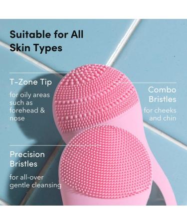 Fancii Waterproof Sonic Facial Cleansing Brush | Rechargeable Silicone Scrubber for All Skin Types - Daily Exfoliation & Massage - Buy Online on GoSupps.com