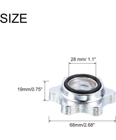 QUARKZMAN Dumbbell Lock Screw Clamps - 28mm Non-Slip Locking Clamps for Weights | Set of 4 - Perfect for Secure Workouts - Buy Online on GoSupps.com