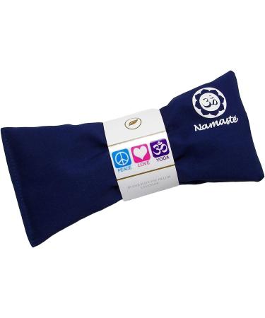 Happy Wraps Namaste Lavender Yoga Eye Pillows - Set of 4 - Navy Cotton | Hot Cold Aromatherapy for Stress Relief, Meditation, Spa, Relaxation - Great Gifts - Buy Online on GoSupps.com
